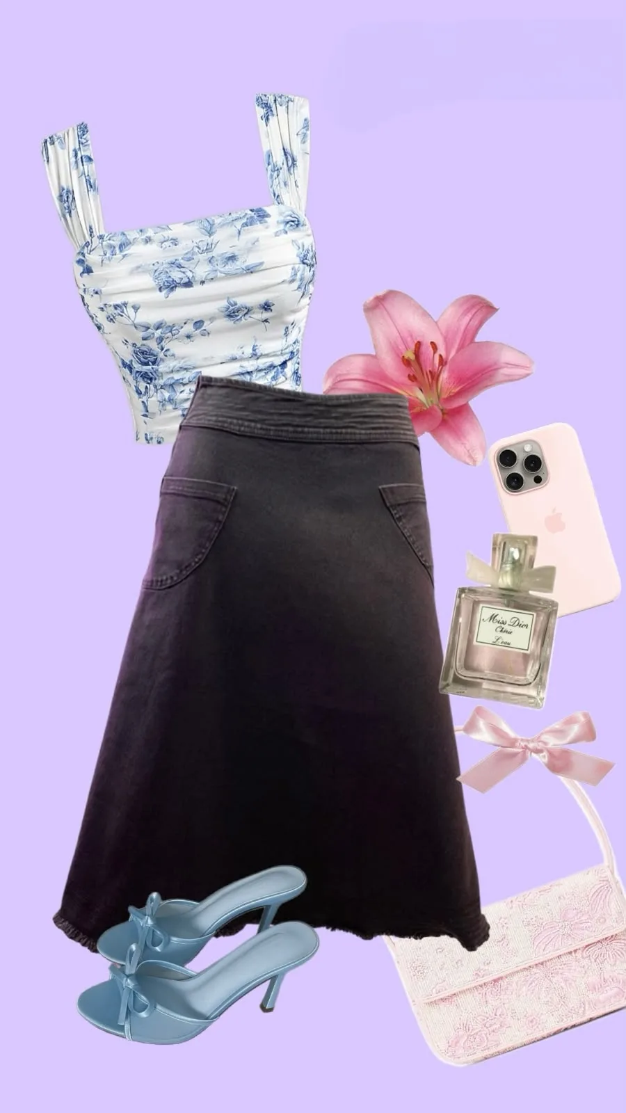 Falda rotonda jean